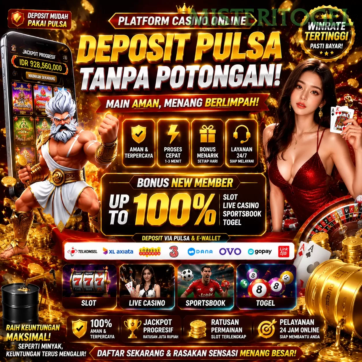 BONUS GARANSI KEKALAHAN SALDO KEMBALI 100_ promotion image